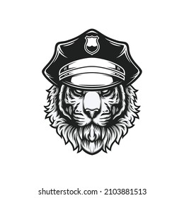 Tiger Head Mascot Logo Design