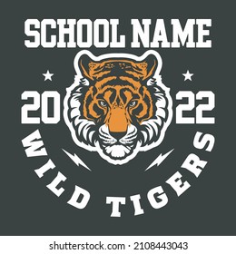 Tiger head mascot logo design vector with modern illustration concept style for badge, emblem and tshirt printing.