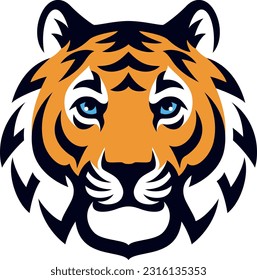 Tiger Head Mascot Logo Design