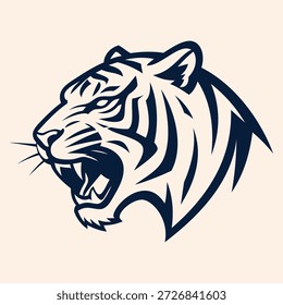Tigerkopf Maskottchen Logo Design Vektor
