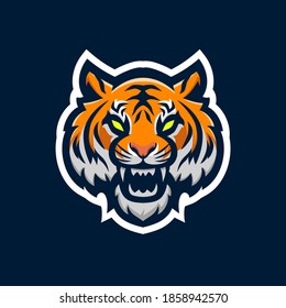 Tiger head mascot logo for esport or gaming team. also great for any kind of design that needs a tiger head illustration