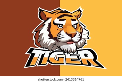 tiger head mascot logo illustration