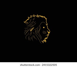 Tiger head mascot logo isolated on BLACK background. tiger logo