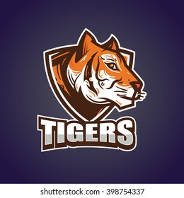 Tiger Head Mascot Logo Sport