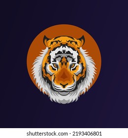 Tiger head mascot logo template