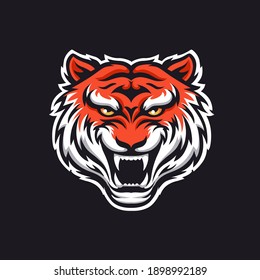 Tiger head mascot logo Vector
