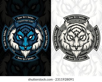 Tigerkopfmaskottlogo, Vektorgrafik