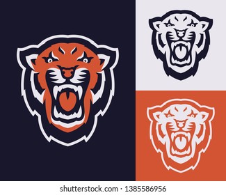 Tiger Head Mascot Multiple Versions