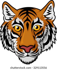 Tiger Head Mascot Team Sport cartoon