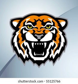 Tiger head mascot. Vector