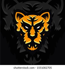 Tiger Head Mascot Vector Illustration