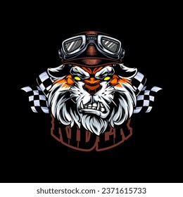 Tiger head mascot vector sticker high quality