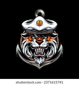 Tiger head mascot vector sticker high quality