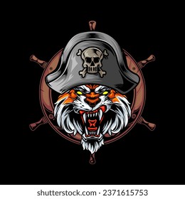 Tiger head mascot vector sticker high quality
