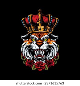Tiger head mascot vector sticker high quality