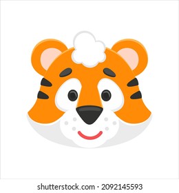 Tiger head new year symbol vector character