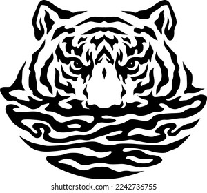 Tiger Head  on the Water 