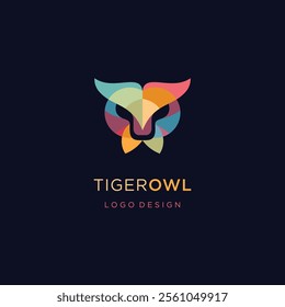 tiger head owl logo design inspiration