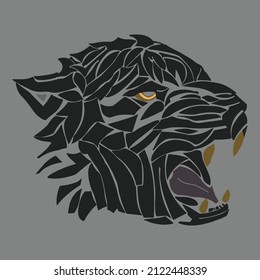 Tiger head. Parts illustration, Tshirt, Poster, logo Design