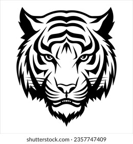Tiger head portrait vector logo