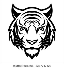 Tiger head portrait vector logo