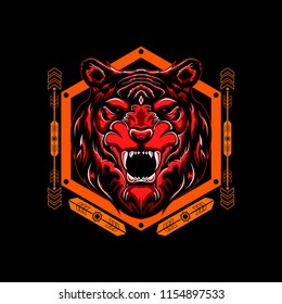 Tiger Head Sacred Geometry