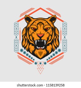 tiger head sacred geometry