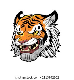 Tiger Head Side Vector Illustration Design