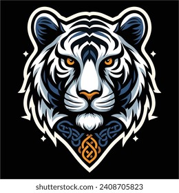 Tiger head , Tiger head silhouette vector