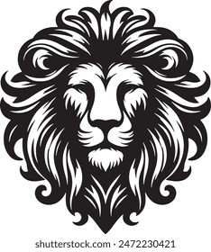 Tiger head silhouette vector art illustration immediate background