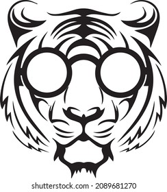 Silueta de cabeza de tigre, vector
cabeza tigre, cara para logos retro, emblemas, insignias, plantilla de etiquetas y elemento de diseño vintage de camisetas.
