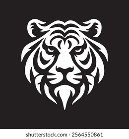 Tiger Head Silhouette Vector Illustration Icon Design