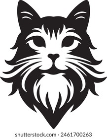 Tiger head silhouette.This is an editable eps vector file.