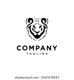 Tiger Head Simple Combination Logo