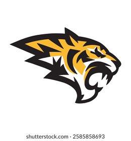 Tiger head sport logo, vector illustration