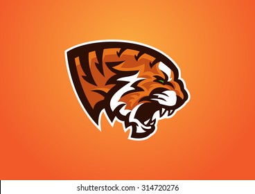 tiger head sport mascot