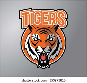 Tiger head symbol illustration design