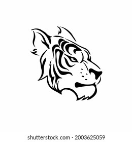 Tiger Head Symbol. Tattoo Design. Vector Illustration.