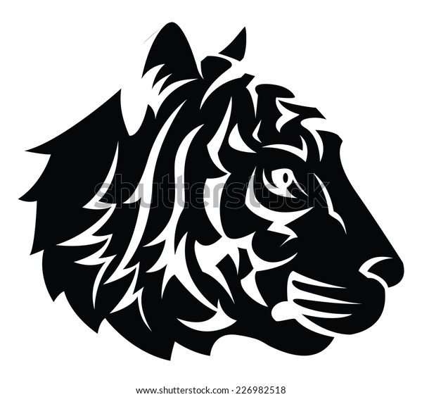 Tiger Head Tattoo Stock Vector (Royalty Free) 226982518 | Shutterstock