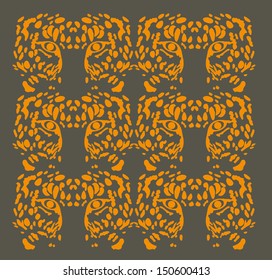 tiger head texture vector art