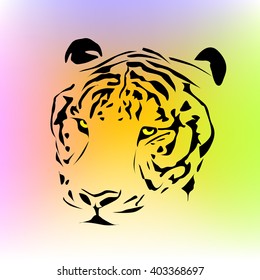 Tiger head. Vector