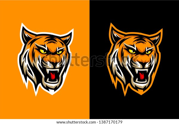 Tiger Head Vector Angry Tiger Esport Stock Vector Royalty Free