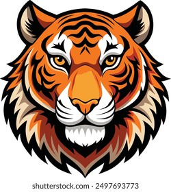 Ilustración de Arte vectorial de cabeza de tigre