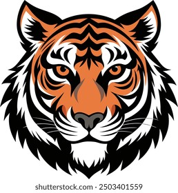 Tiger Head Vector Art Illustration Design