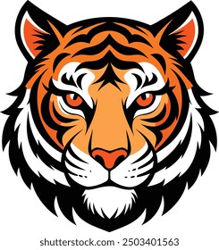 Tiger Head Vector Art Illustration Design