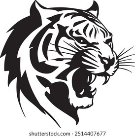 Tiger head vector art Illustration