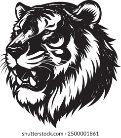 tiger head vector art illustrator 