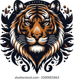 tiger head vector art illustrator 
