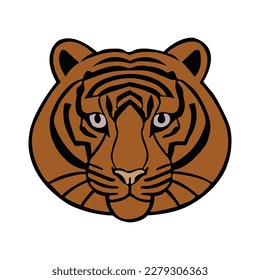 A tiger head vector artwork