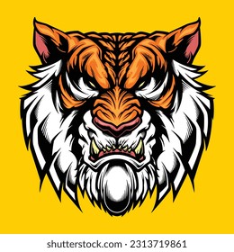 tiger head vector for commercial use